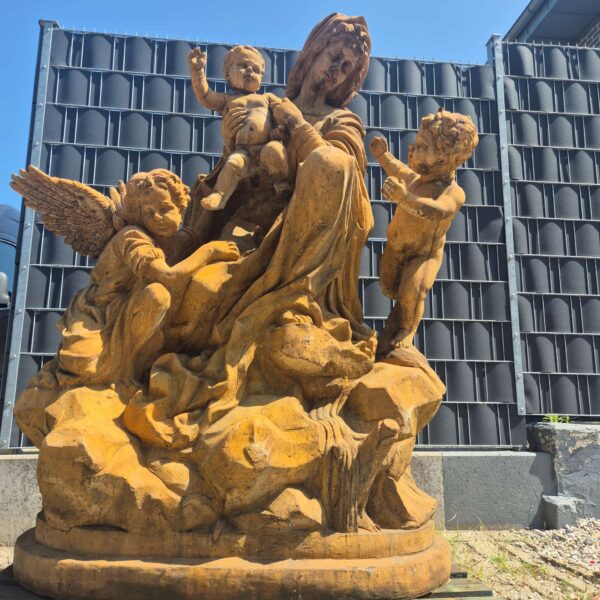 Skulptur Dekoration Madonna mit Kind Stein 1,75 m – Bild 2