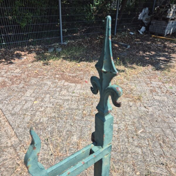 Gartenzaun Zaunelement Gründerzeit 1880 Schmiedeeisen 2,03 m – Bild 3