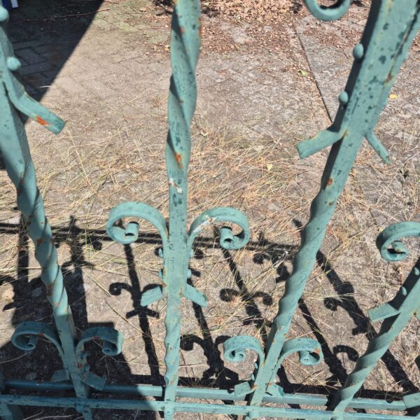 Gartenzaun Zaunelement Gründerzeit 1880 Schmiedeeisen 2,03 m – Bild 8