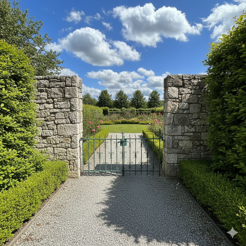 Gartentor Hoftor Gründerzeit 1880 Schmiedeeisen 2,00 m – Bild 2