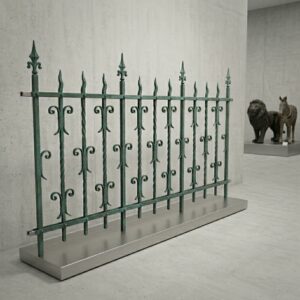 Gartenzaun Zaunelement Gründerzeit 1880 Schmiedeeisen 3,50 m