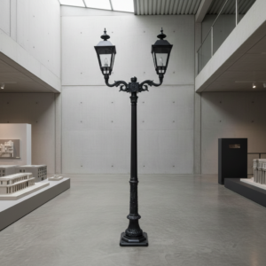 Laterne Gartenlampe Aluminium Grau 2,70 m