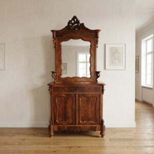 Aufsatzschrank Bonheur Biedermeier 1850 Mahagoni