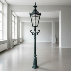 Laterne Gartenlampe Aluminium Grün 2,20 m