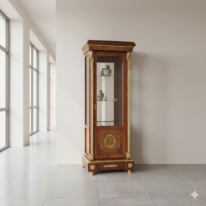 Vitrine Nussbaum Empirestil 0,66 m