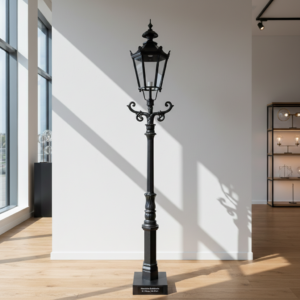 Laterne Gartenlampe Aluminium Schwarz 2,40 m