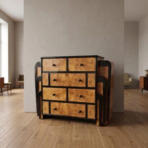 Kommode Birke Furnier Art Déco 1,27 m
