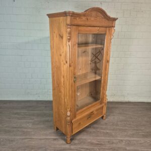 Vitrine Geschirrschrank Louis Philippe 1860 Kiefer
