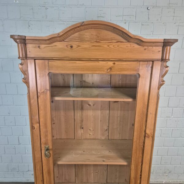 Vitrine Geschirrschrank Louis Philippe 1860 Kiefer – Bild 7