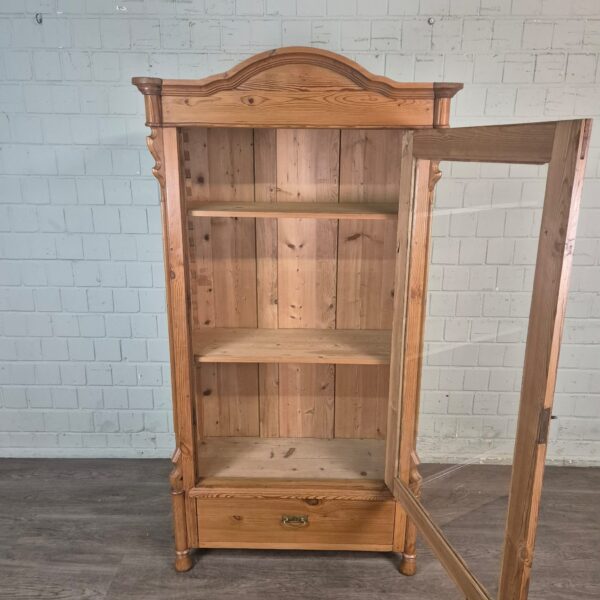 Vitrine Geschirrschrank Louis Philippe 1860 Kiefer – Bild 8