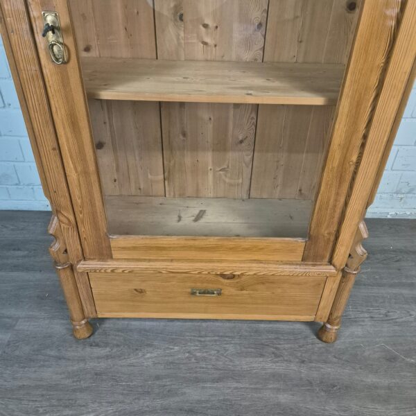 Vitrine Geschirrschrank Louis Philippe 1860 Kiefer – Bild 6