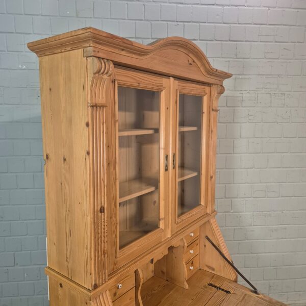 Sekretär Vitrine 1,00 m Kiefer – Bild 7