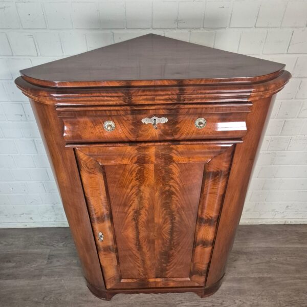 Eckschrank Schrank Biedermeier 1840 Mahagoni – Bild 3