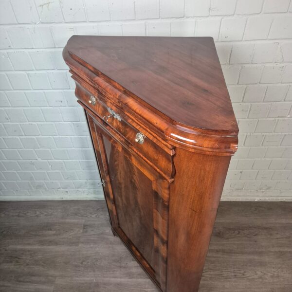 Eckschrank Schrank Biedermeier 1840 Mahagoni – Bild 5