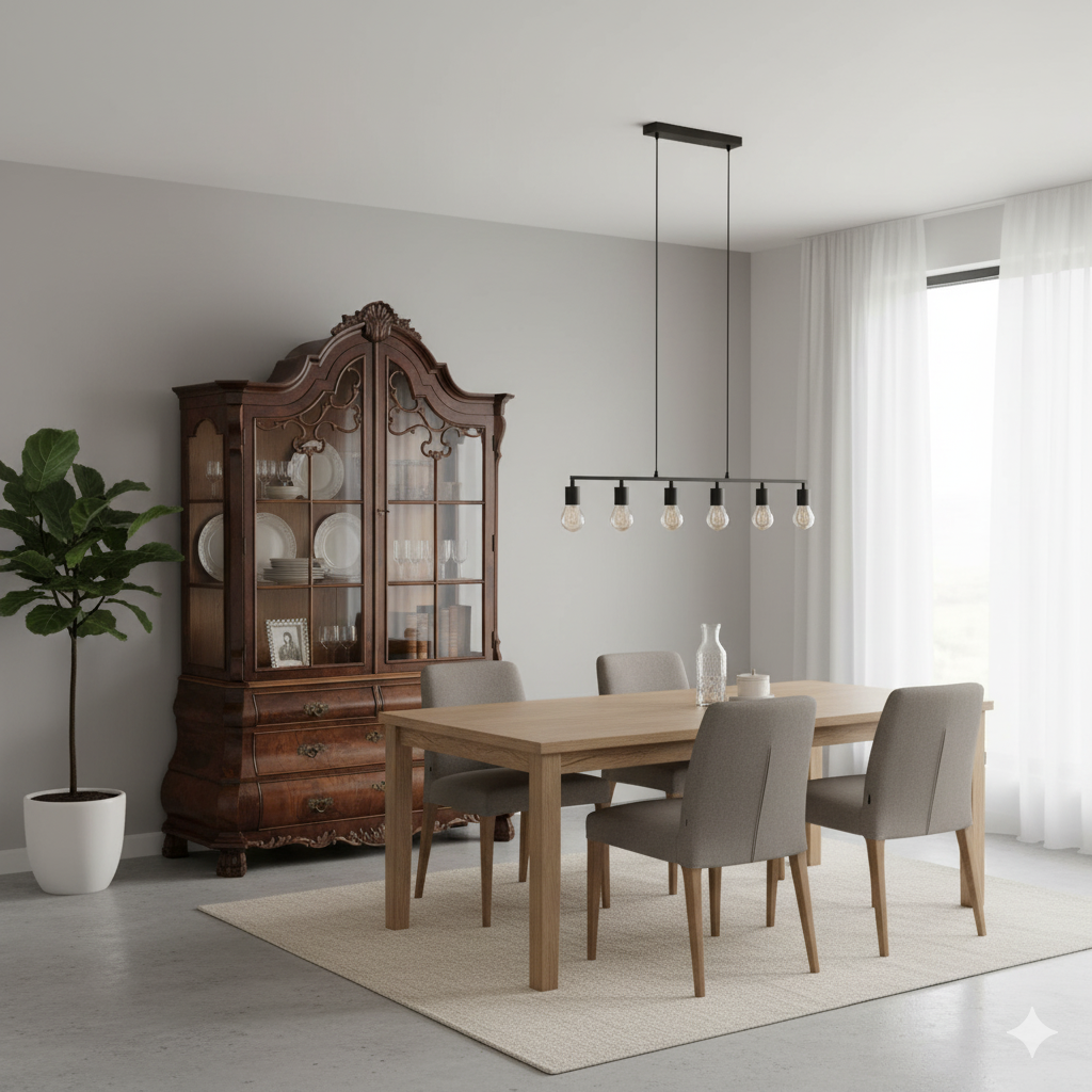 Vitrine Schrank Neubarock Nussbaum 1,45 m – Bild 2