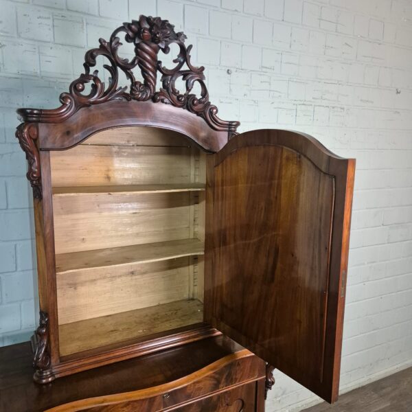 Vitrine Bonheur Biedermeier 1850 Mahagoni – Bild 11