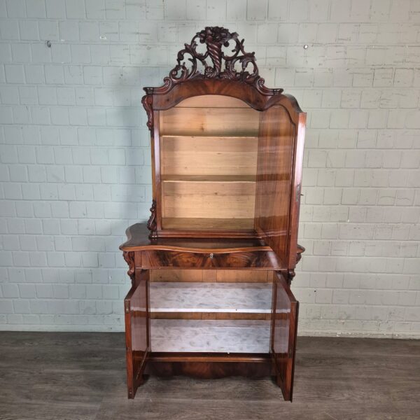 Vitrine Bonheur Biedermeier 1850 Mahagoni – Bild 14