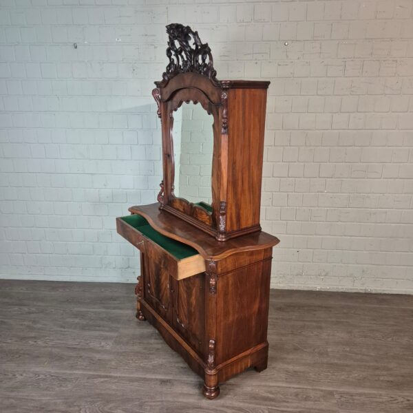 Vitrine Bonheur Biedermeier 1850 Mahagoni – Bild 12