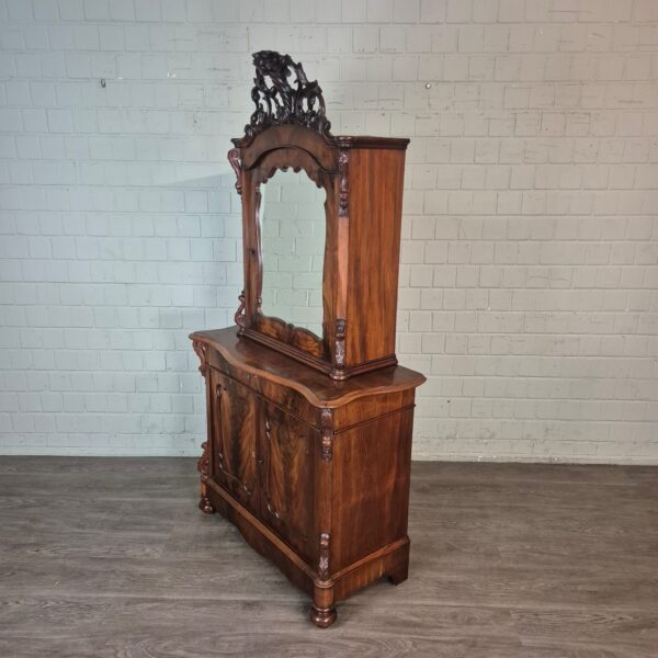 Vitrine Bonheur Biedermeier 1850 Mahagoni – Bild 3