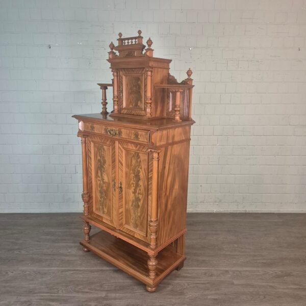 Vertiko mit Aufsatz Gründerzeit 1880 Mahagoni – Bild 3