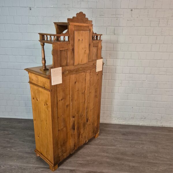 Vertiko mit Aufsatz Jugendstil 1900 Kiefer – Bild 15