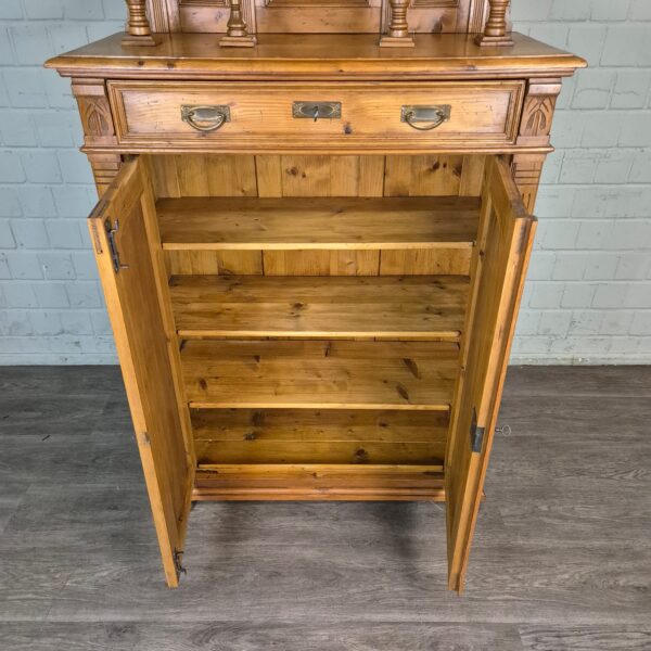 Vertiko mit Aufsatz Jugendstil 1900 Kiefer – Bild 13