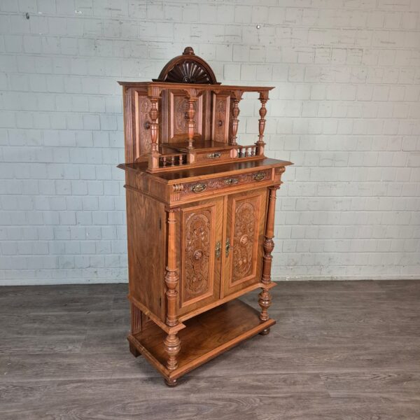 Vertiko mit Aufsatz Gründerzeit 1880 Nussbaum