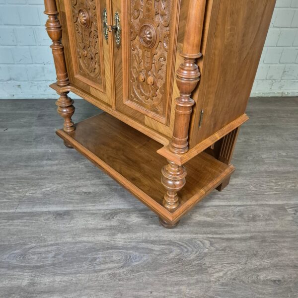 Vertiko mit Aufsatz Gründerzeit 1880 Nussbaum – Bild 13