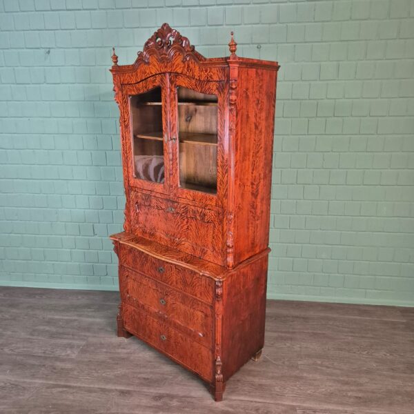 Sekretär Louis Philippe 1860 Birke – Bild 3