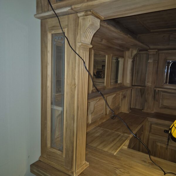 Hausbar Eckbar Theke Teakholz 2,60 m – Bild 14