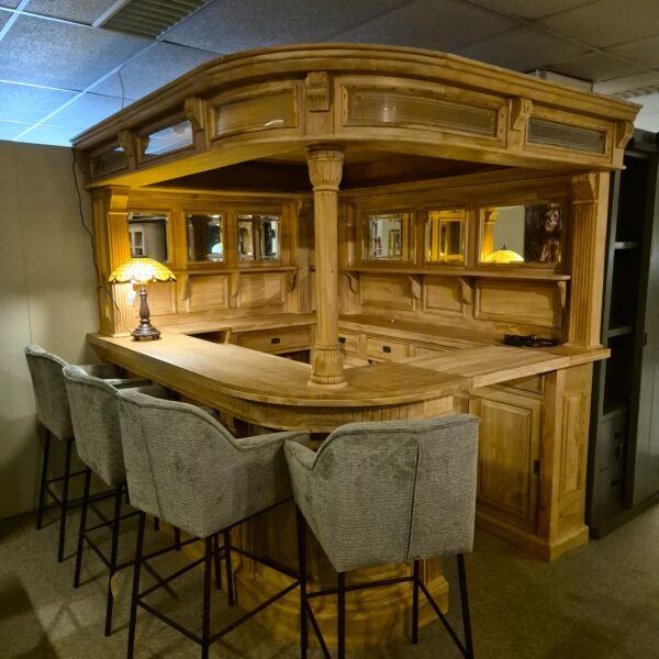 Hausbar Eckbar Theke Teakholz 2,60 m
