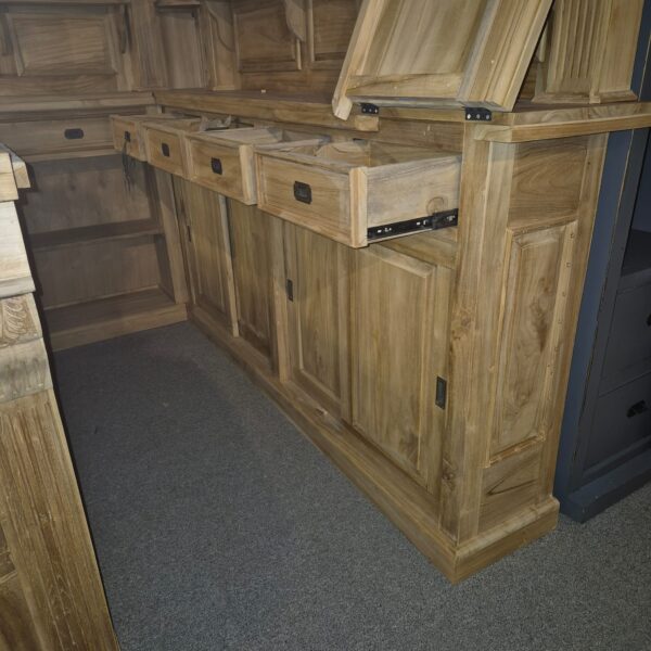 Hausbar Eckbar Theke Teakholz 2,60 m – Bild 20