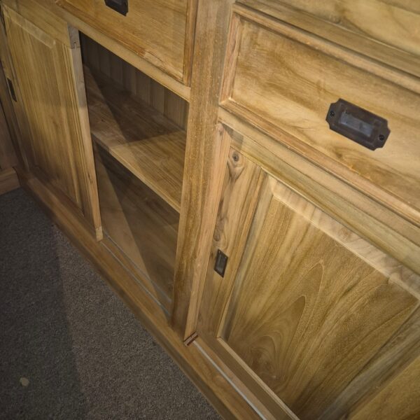Hausbar Eckbar Theke Teakholz 2,60 m – Bild 18