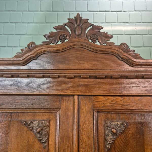 Schrank Kleiderschrank Gründerzeit 1880 Eiche – Bild 8