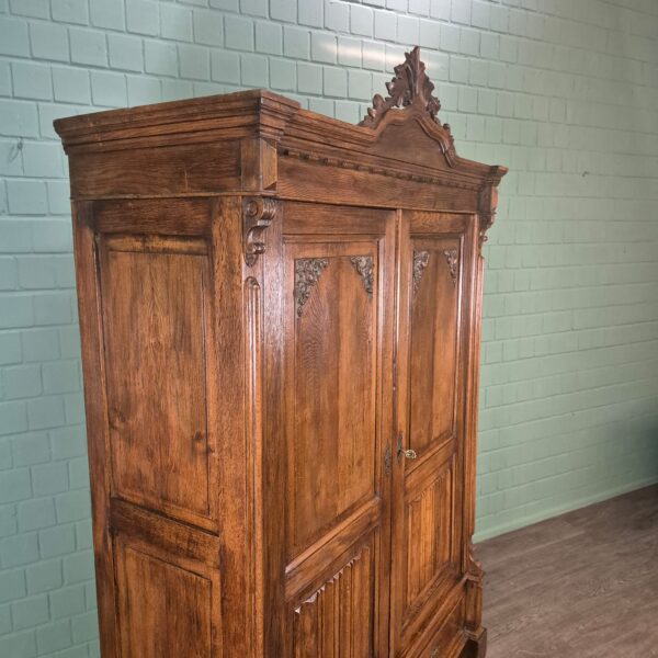 Schrank Kleiderschrank Gründerzeit 1880 Eiche – Bild 4