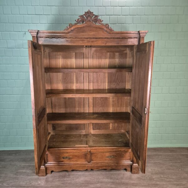 Schrank Kleiderschrank Gründerzeit 1880 Eiche – Bild 11