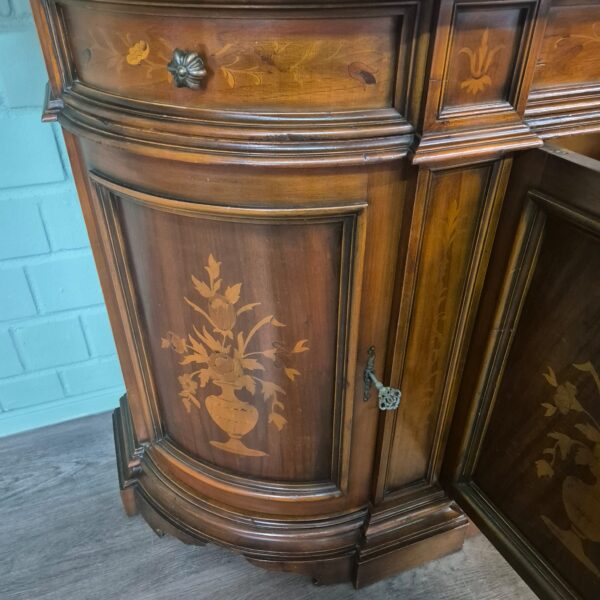Vitrine Schrank Neubarock Nussbaum 1,85 m – Bild 21