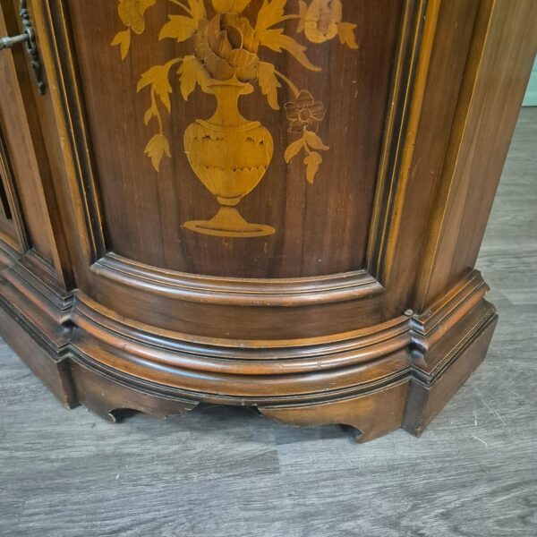 Vitrine Schrank Neubarock Nussbaum 1,85 m – Bild 10