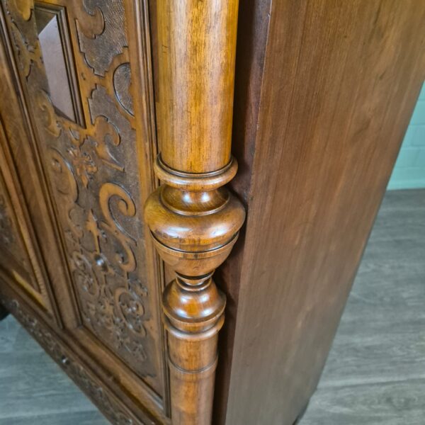 Kleiderschrank Schrank Gründerzeit 1880 Nussbaum – Bild 9