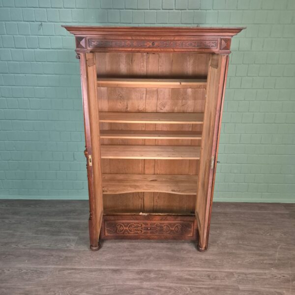Kleiderschrank Schrank Gründerzeit 1880 Nussbaum – Bild 11