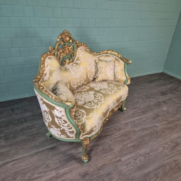 Couch Sofa Gold-Creme Barockstil 1,50 m – Bild 5