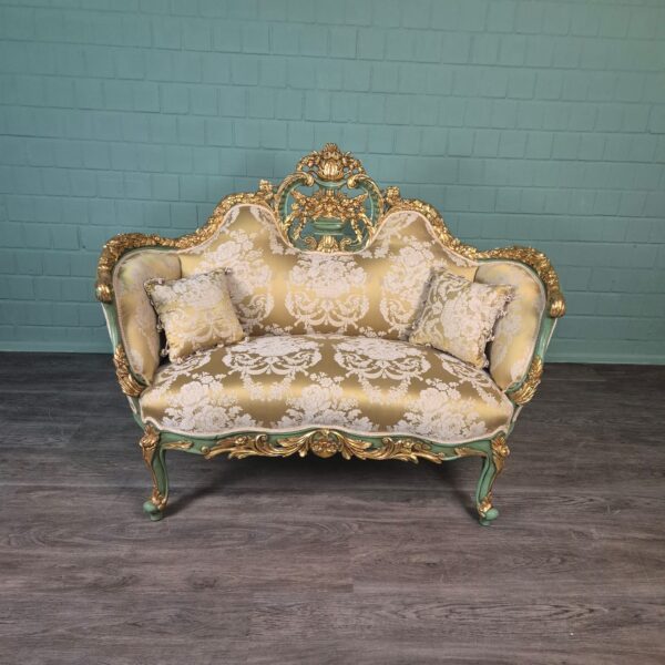 Couch Sofa Gold-Creme Barockstil 1,50 m – Bild 2