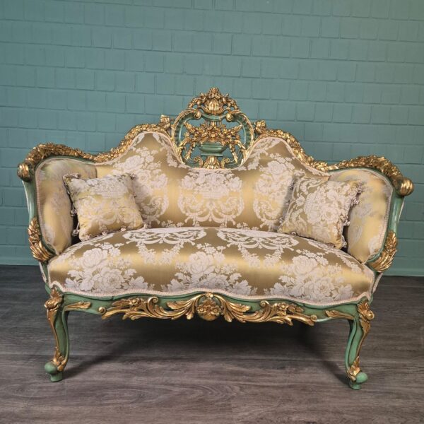 Couch Sofa Gold-Creme Barockstil 1,50 m – Bild 3
