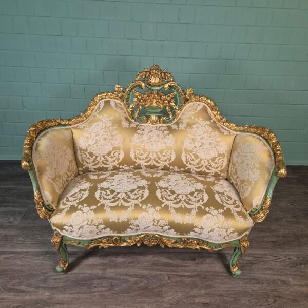 Couch Sofa Gold-Creme Barockstil 1,50 m – Bild 4