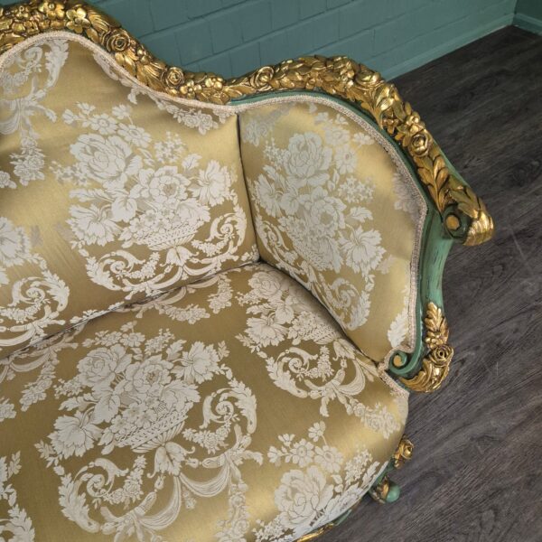 Couch Sofa Gold-Creme Barockstil 1,50 m – Bild 9