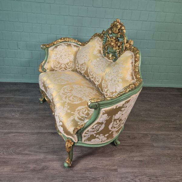 Couch Sofa Gold-Creme Barockstil 1,50 m – Bild 6