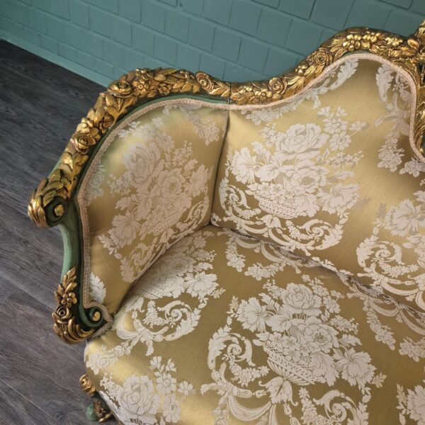 Couch Sofa Gold-Creme Barockstil 1,50 m – Bild 7
