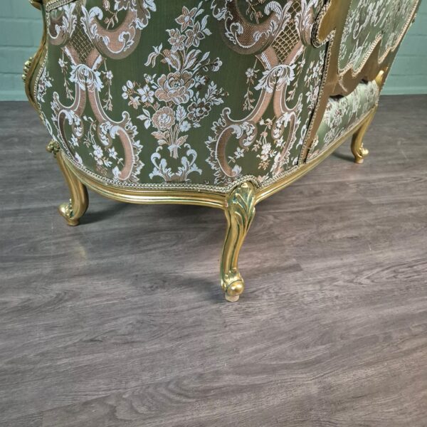 Couch Sofa Gold-Grün Barockstil 1,50 m – Bild 7