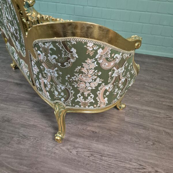 Couch Sofa Gold-Grün Barockstil 1,50 m – Bild 10