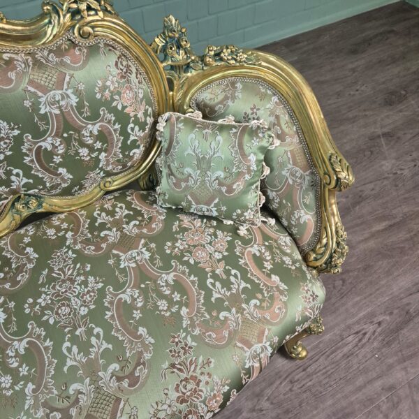 Couch Sofa Gold-Grün Barockstil 1,50 m – Bild 18